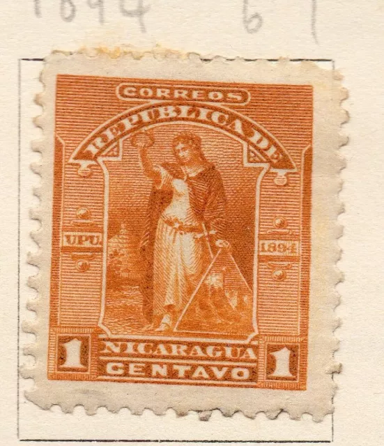 El Salvador 1894 Early Issue Fine Mint Hinged 1c. 173159