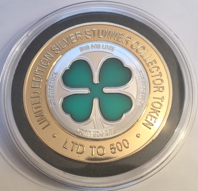 2016 LUCKY 4 LEAF CLOVER "SILVER STUNNER" 43mm COIN & C.O.A. LTD 500