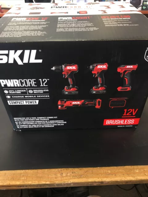 SKIL PWR CORE 12 Brushless 12V 5-Tool Compact Combo Kit (FX)