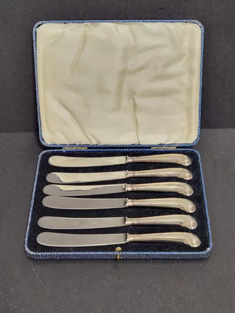 Antique 1907 George Hape Sterling Silver BUTTER KNIVES~Sheffield England