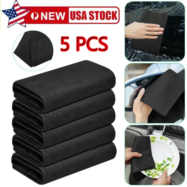 5Pcs Thickened Magic Cleaning Cloth Streak Free Microfiber Cleaning Reusable Rag