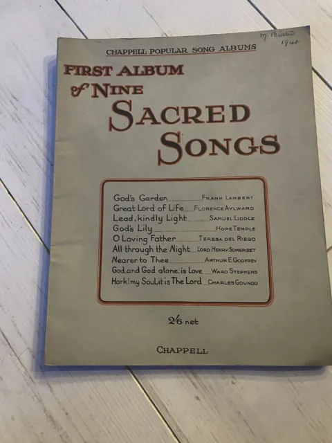 First Album Of Nine Sacred Songs Sheet Music  Book
