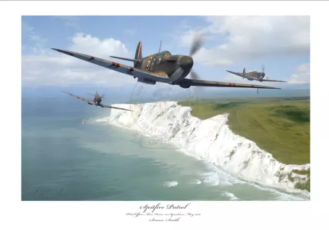 Battle Of Britain Dunkirk Alan Deere Spitfire Mk1 Limited Edition Signed Print