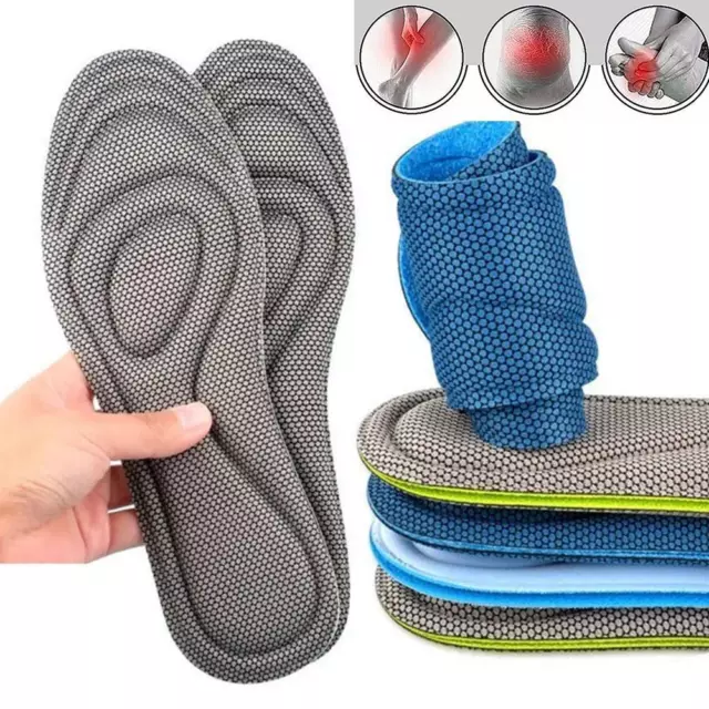 4D Memory Foam Orthopedic Insoles For Shoes Sweat Absorption Sport Shoe Pads-