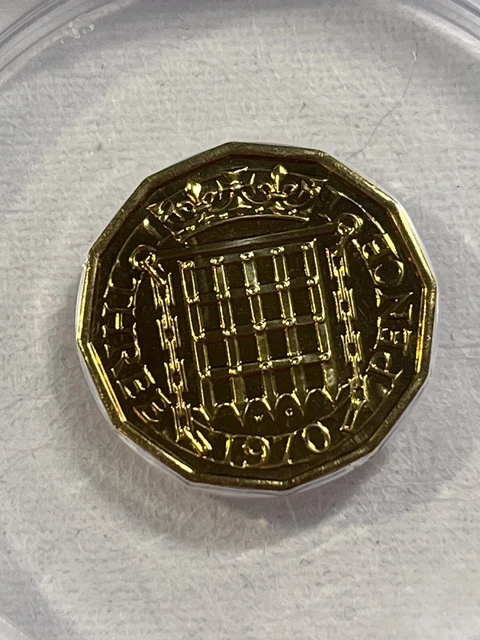 1970 Great Britain Proof 3 Pence Graded PR 67 by ANACS