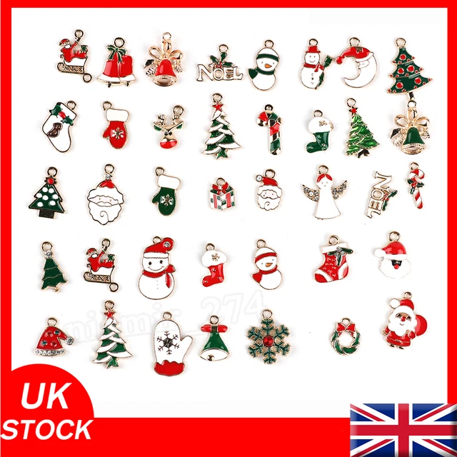 20/38 x Christmas Enamel Charms Pendants Jewellery Earrings Making Bracelets DIY