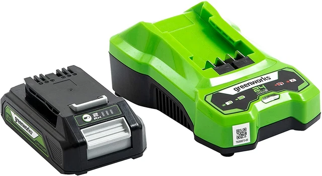 24V Pila & Cargador Kit de Inicio Greenworks GSK24B2 Batería LI-ION