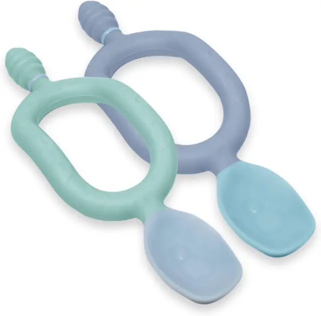 Bibado Weaning Spoons 2 Pack - Baby Led Weaning Spoon for Self Feeding