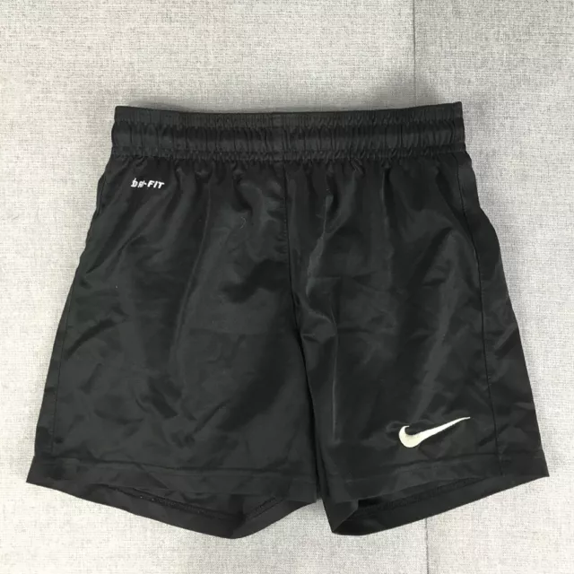 Nike Kids Boys Shorts Size XS (8 Years) Black Dri-Fit Running Athletic Logo