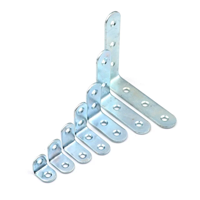 10x Stainless Steel Right Angle Bracket Corner Brace Joint Shelf Support L Shap~ 3