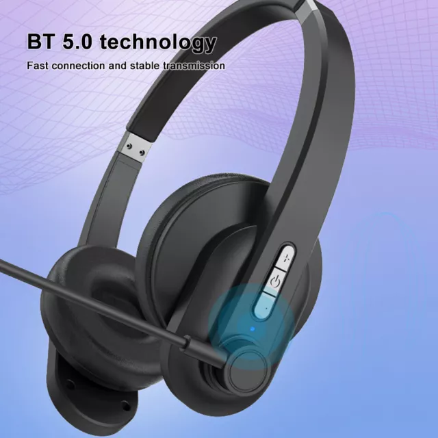 Bluetooth Headphones with Microphone Wireless Headset Noise Cancelling