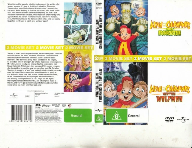 ALVIN AND THE Chipmunks Meet Frankenstein & Wolfman-2 Movie Set-Movie ...