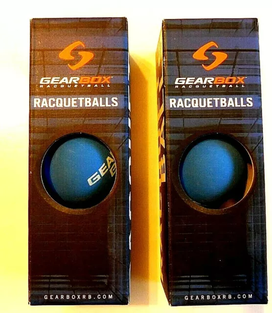Two New Gearbox Boxes of the Top BLUE Racquetball Balls - NEW