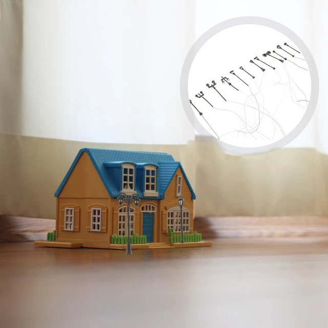 12 pz mini lampioni stradali mini casa luci decorative parco layout scena requisito
