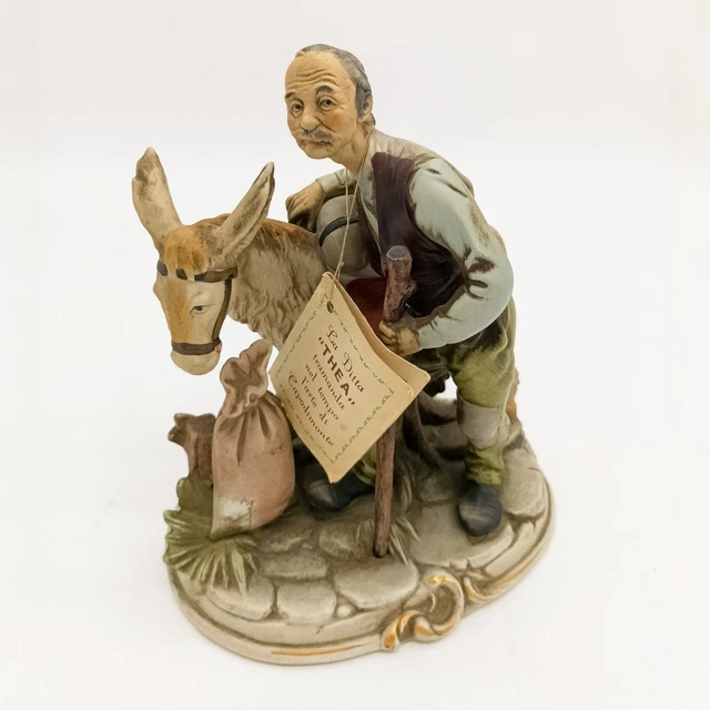 Statuetta Anziano e Mulo - Capodimonte