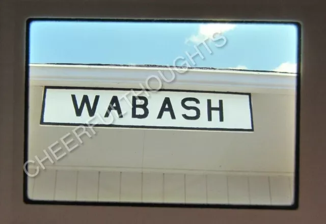 Original '71 Ektachrome Slide NW Norfolk Western Wabash Depot Station Sign 34A21