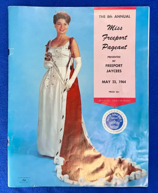 Vintage 1964 Miss Freeport Pageant (Prelim to Miss America) Program / Illinois