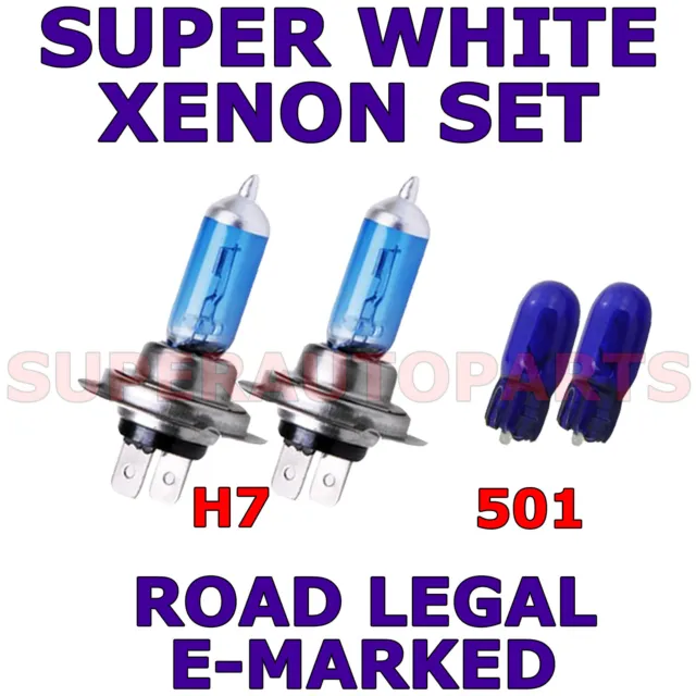 Fits Volvo S40 2004-On Set H7 501 Halogen Xenon Super White Light Bulbs