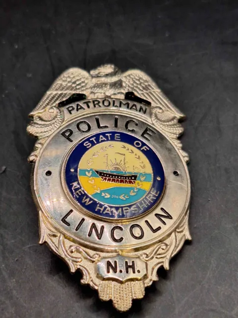 Patrolman Lincoln N.H. US Polizei Police Badge Abzeichen Marke Insigne Orden