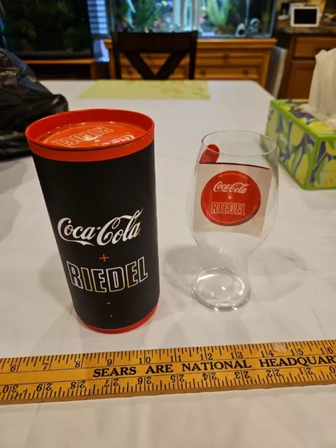 Riedel x Coca-Cola Coke Crystal Drinking Glass Etched NWT RARE Collectible