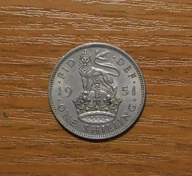 1951 English Shilling George Vi. Get This Coin. I Combine Postage