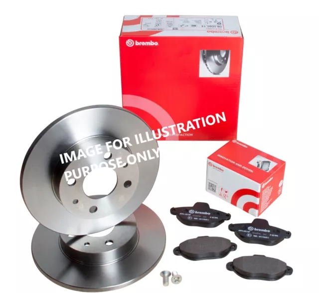 BREMBO REAR Brake Discs And Brake Pads Set 272 mm SOLID