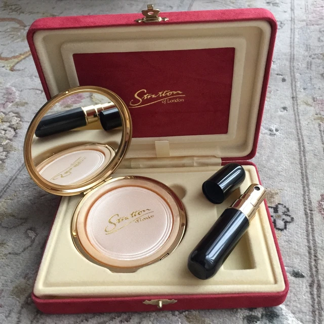 RARE LIMITED EDITION Stratton Compact & Atomiser Set In Suede ...