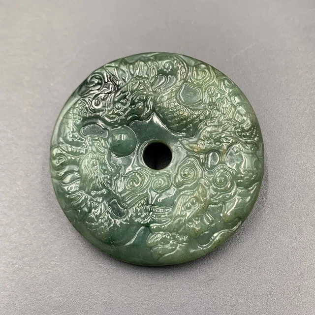 Natural Hand Carved Beautiful Dragon Jadeite From Burma (Myanmar)