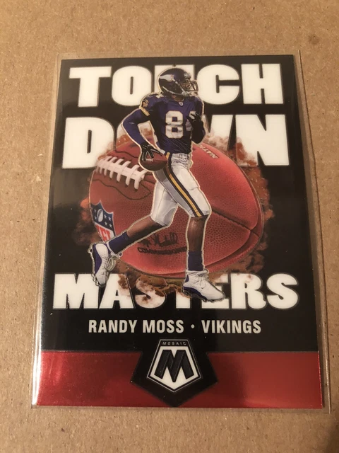 Randy Moss Minnesota Vikings Panini Mosaic 2020 NFL Touchdown Masters Insert