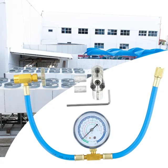 Teile der Klimaanlage Bullet Piercing Hahnventil-Kit Mit Manometer R-12 / R-22