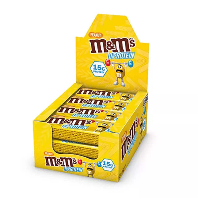 (40,67 EUR/kg) M&M's Hi Protein Bar 12 x 51g Riegel Kiste Eiweiß Snack Mars