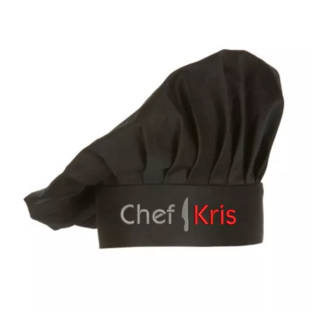 Embroidered Chef Hat with Custom Name a Great Gift Adult Premium Quality