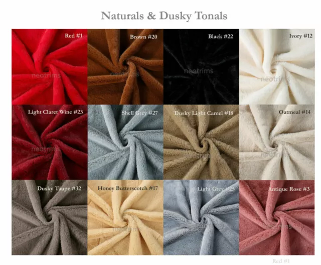 Faux Fur Fabric,Luxury Handle Short Pile,Furry Soft Cuddly,23 Colours, Neotrims 2