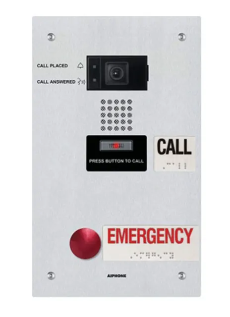 New Aiphone IX-DF-2RA IP Addressable Dual-Call Button Video Emergency Station