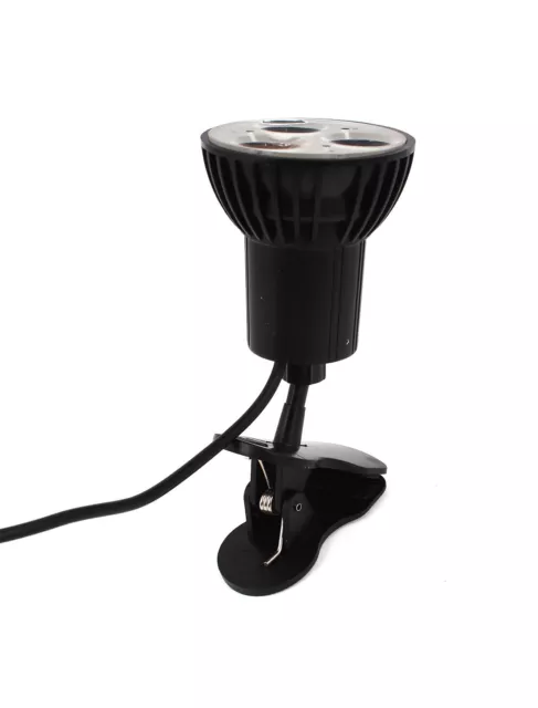 Noir USB 3 LED à clipser Bureau Table Lampe De Lecture 2
