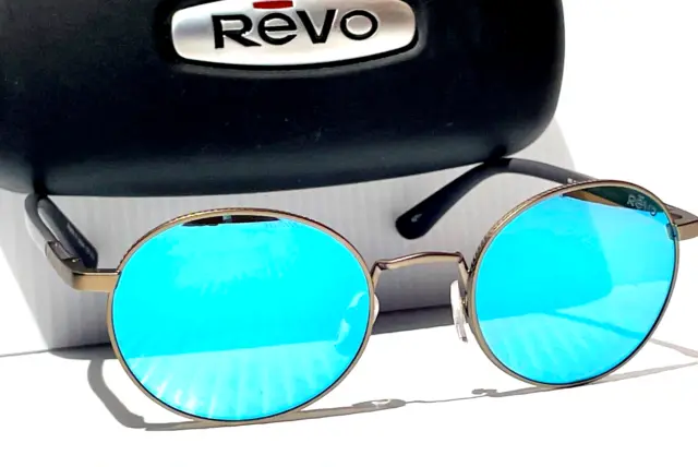 NEW Revo RILEY Matte Gunmetal Silver POLARIZED Blue Water Sunglass 1143 00 BL