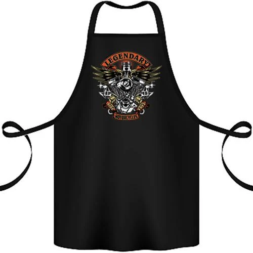 Legendary Motorcycles Motorbike Biker Cotton Apron 100% Organic