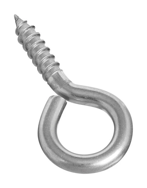 National Hardware N220-467 Holds 75 lbs. Stainless Steel #4 Screw Eye 2-3/16 in.