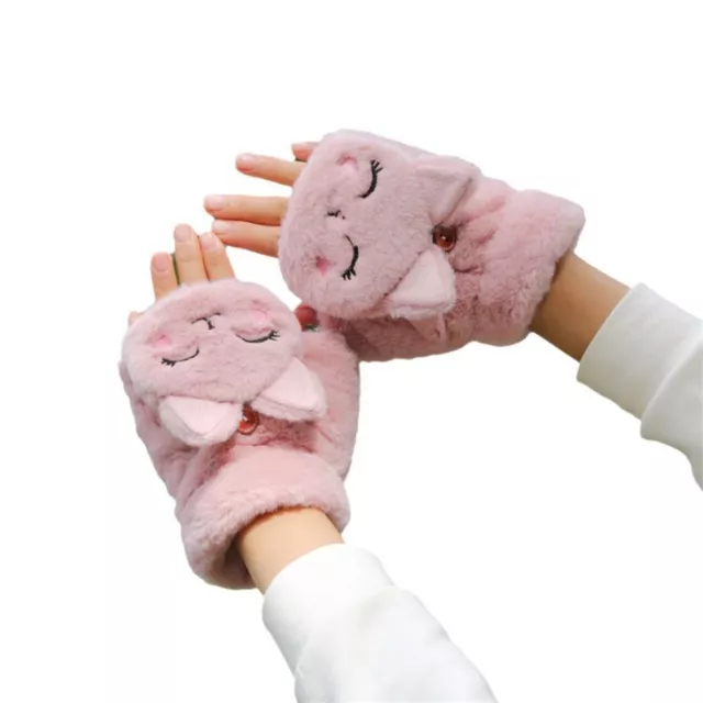 Polyester Mitaines en fourrure de lapin Gants d'hiver  Femmes