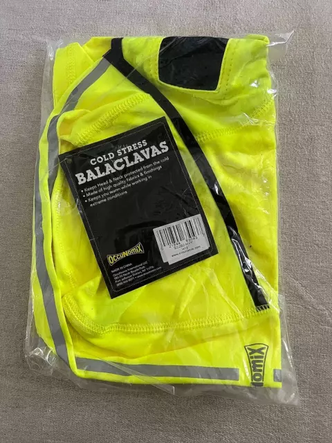 OccuNomix SS260-HVY Cold Stress Balaclavas - Hi Vis Yellow, Factory Sealed New