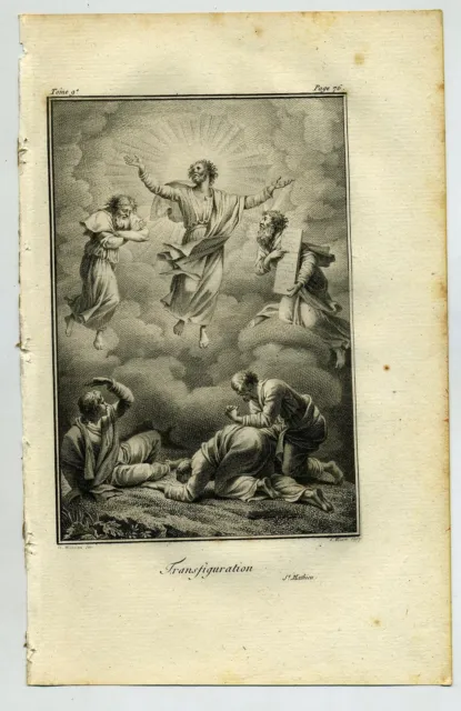 1789 Original Engraving Marillier Sainte HOLY BIBLE Christianity Гравюра Bibel