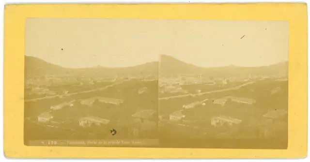STEREO Italie, Italia, Côme, Como, Panorama, Porte de la grande Tour, circa 1870