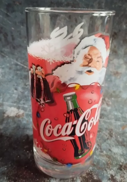 Vintage Coca Cola Burger King Weihnachts-Glas mit Weihnachtsmann | Sammelglas