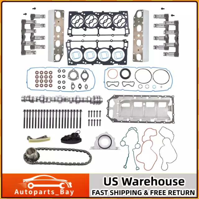 MDS Lifters Cam Oil Pan Cover Timing Chain Kit for 09-19 Dodge Ram 1500 5.7 Hemi