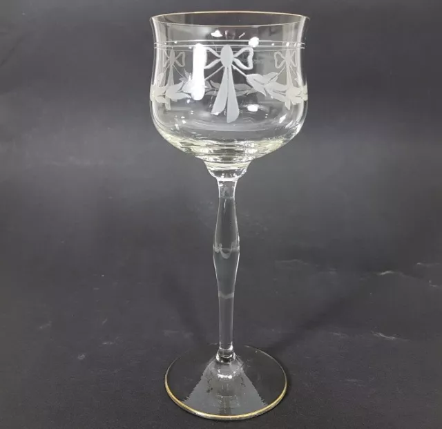 Art Nouveau Vin Verre Rome, Coupé à la Main, Bien Theresienthal, Um 1900 AL153