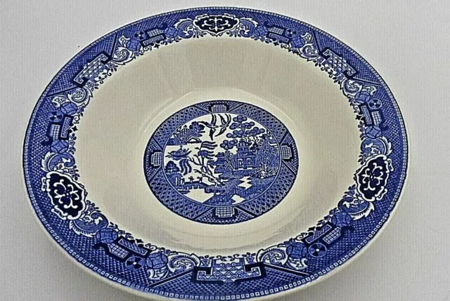 Blue Willow Pattern Serving Bowl, Unmarked, Royal China?
