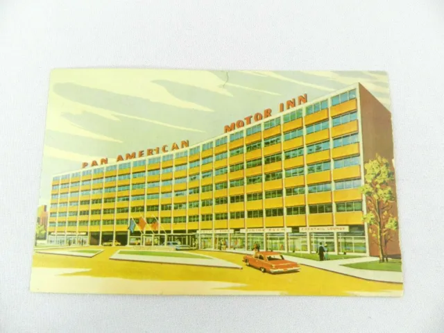 Elmhurst NY-New York, America Pan American Motor Inn Hotel Vintage Postcard