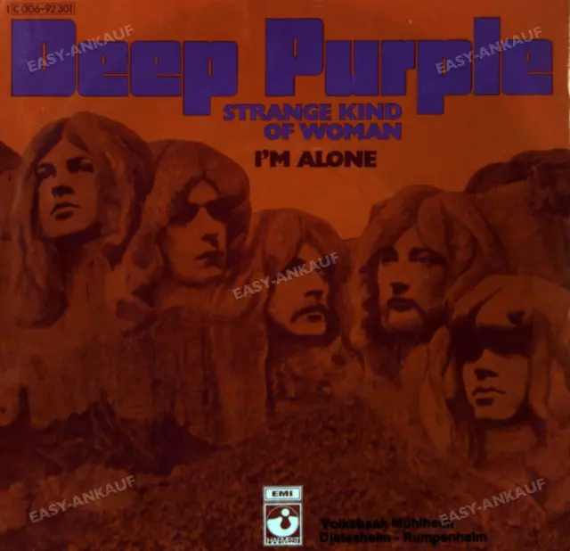 Deep Purple - Strange Kind Of Woman / I'm Alone 7in 1971 (VG/VG) .