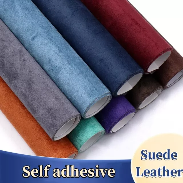 Self Adhesive Faux Suede Fabric Wrap Film Sticker Stretch DIY Car Interior Craft