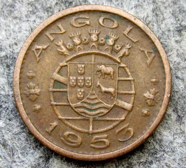 Angola Portuguese Colonial 1953 50 Centavos